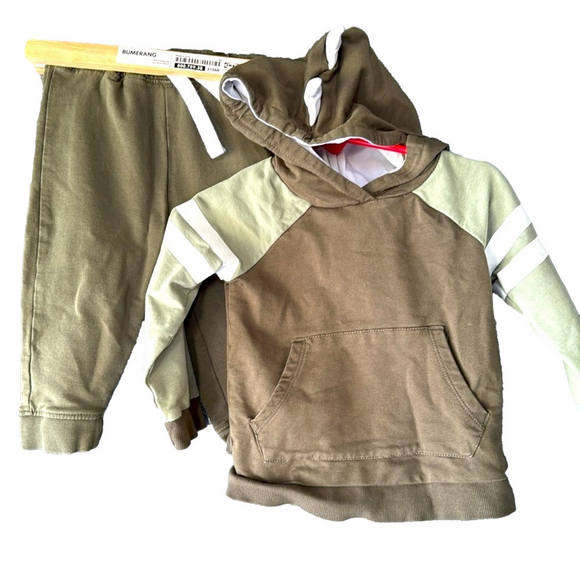 Tommy Bahama spiked dinosaur hoodie & sweatpants Sz 12 months - Picture 1 of 10